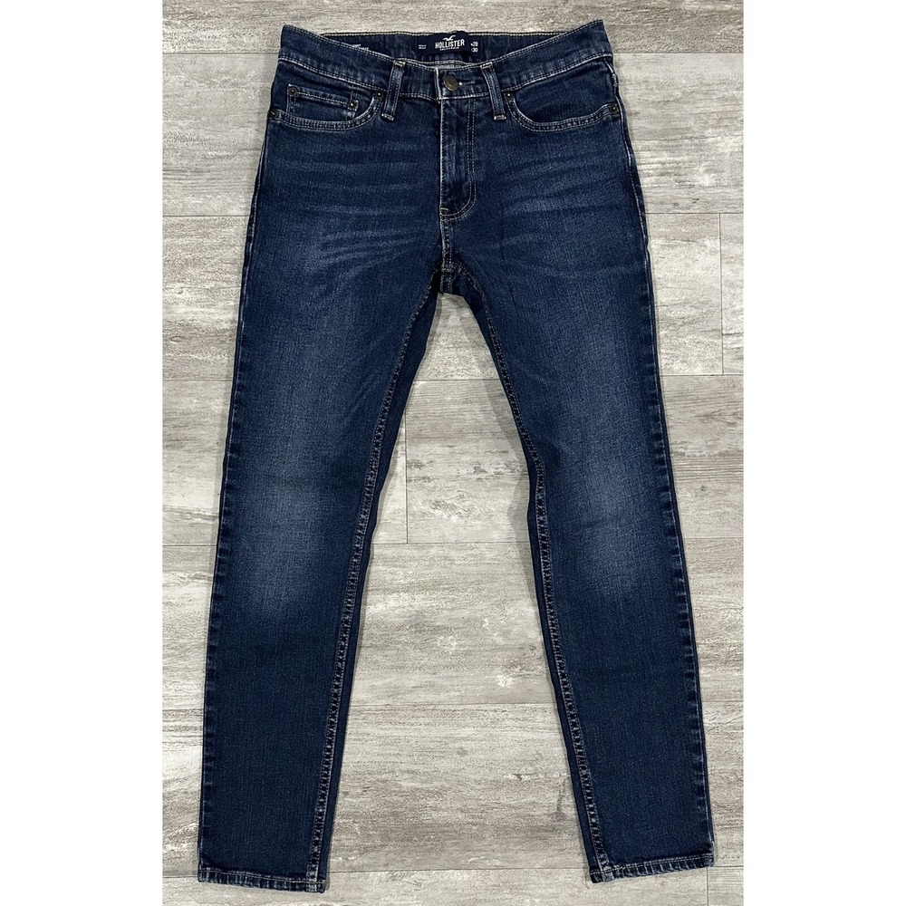 Hollister Epic Flex Skinny Womens Mid Rise Denim Blue Jeans Size 28x27